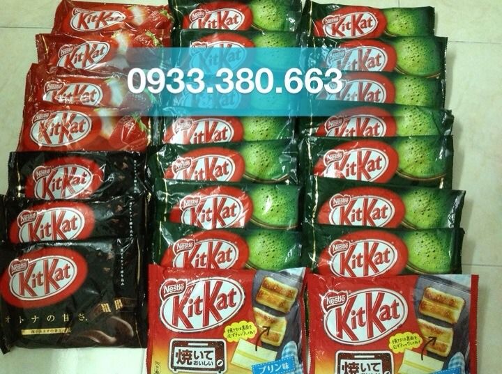 Hot hot!!Kitkat trà xanh,dâu tây,phô mai,socola Nhật -Freeship Q.1,4,5,6,7,10,11,BTân - 1