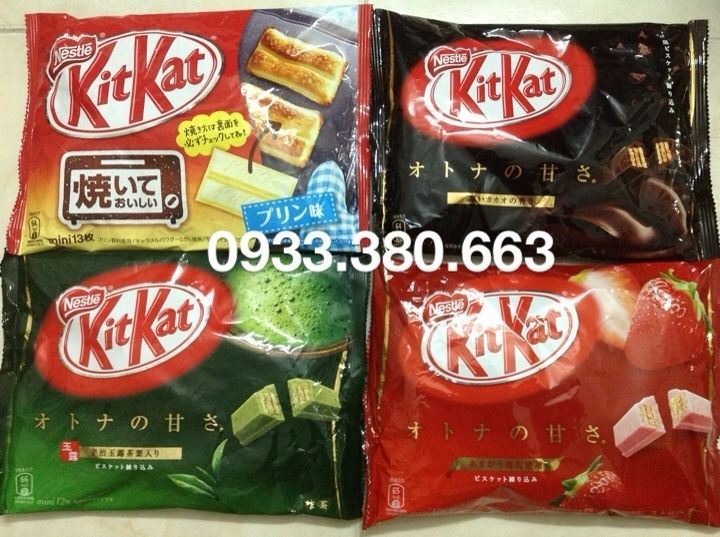 Hot hot!!Kitkat trà xanh,dâu tây,phô mai,socola Nhật -Freeship Q.1,4,5,6,7,10,11,BTân - 2