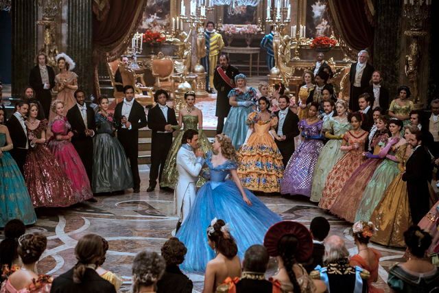 Cinderella and the Prince dancing at the ball