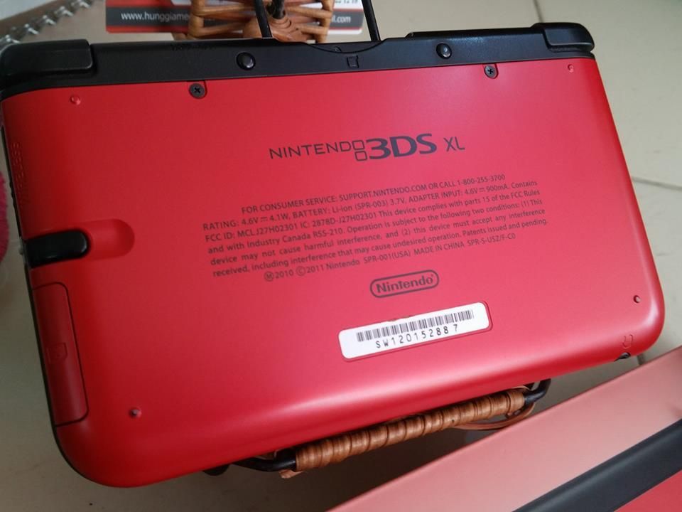 2 máy 3ds xl & 3ds XL fullbox RED đẹp như mới - 2