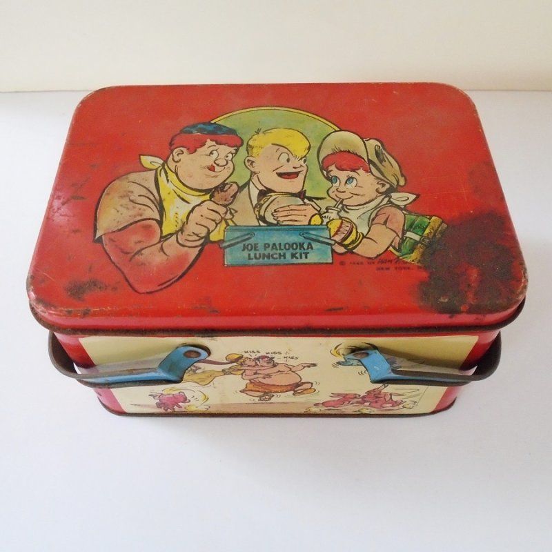 Joe Palooka Lunch Box Kit with Cup, Dated 1948