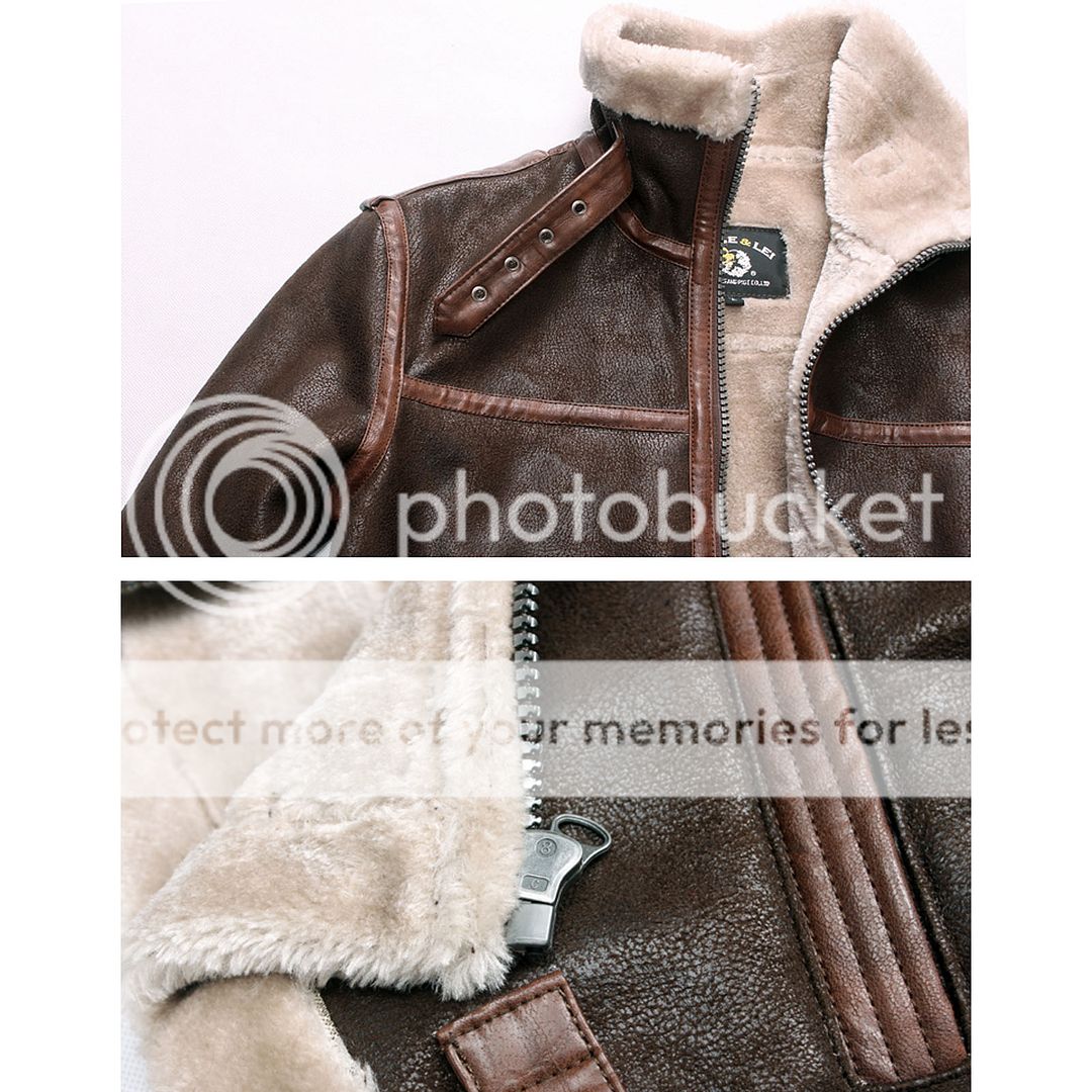 HOT RESIDENT EVIL 4 LEON KENNEDY'S Faux Pleather Fur Brown Jacket
